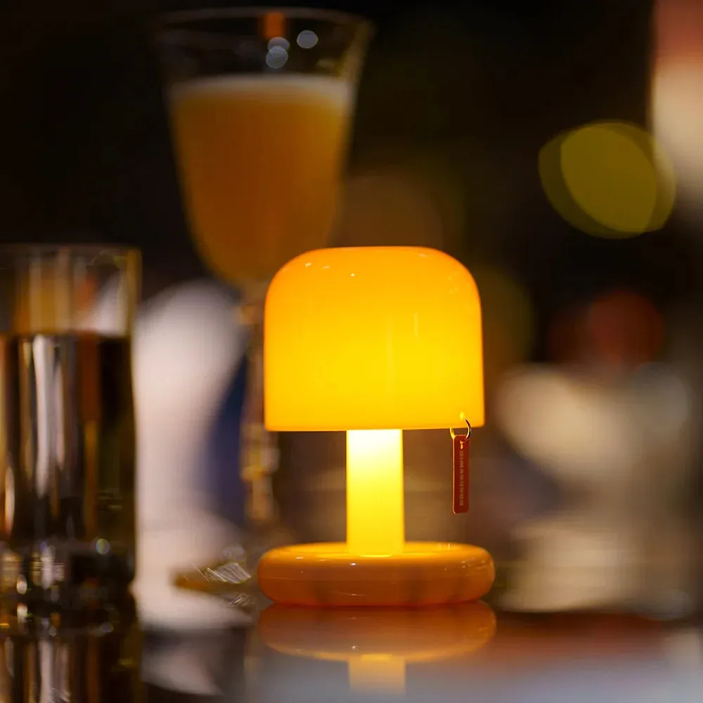 🌅 Mini Desktop Sunset Night Lamp | Creative USB Rechargeable Mushroom Style LED Night Light | Perfect for Coffee Bar & Home Decor