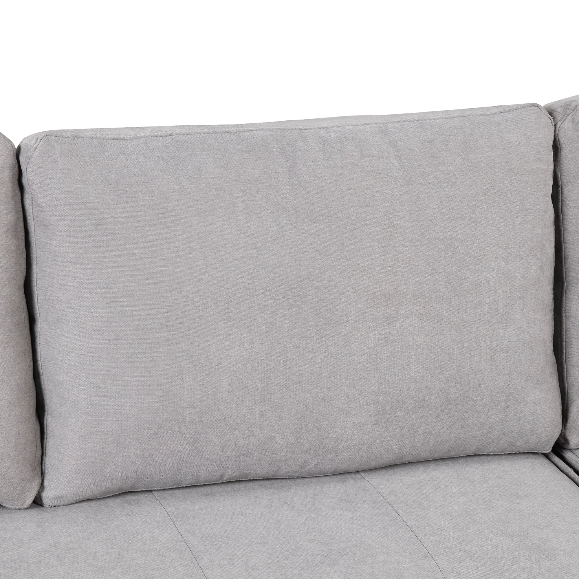 104" Pull Out Sleeper Sofa Reversible L-Shape 3 Seat Sectional Couch with Storage Chaise and 2 Stools for Living Room Furniture Set,Gray