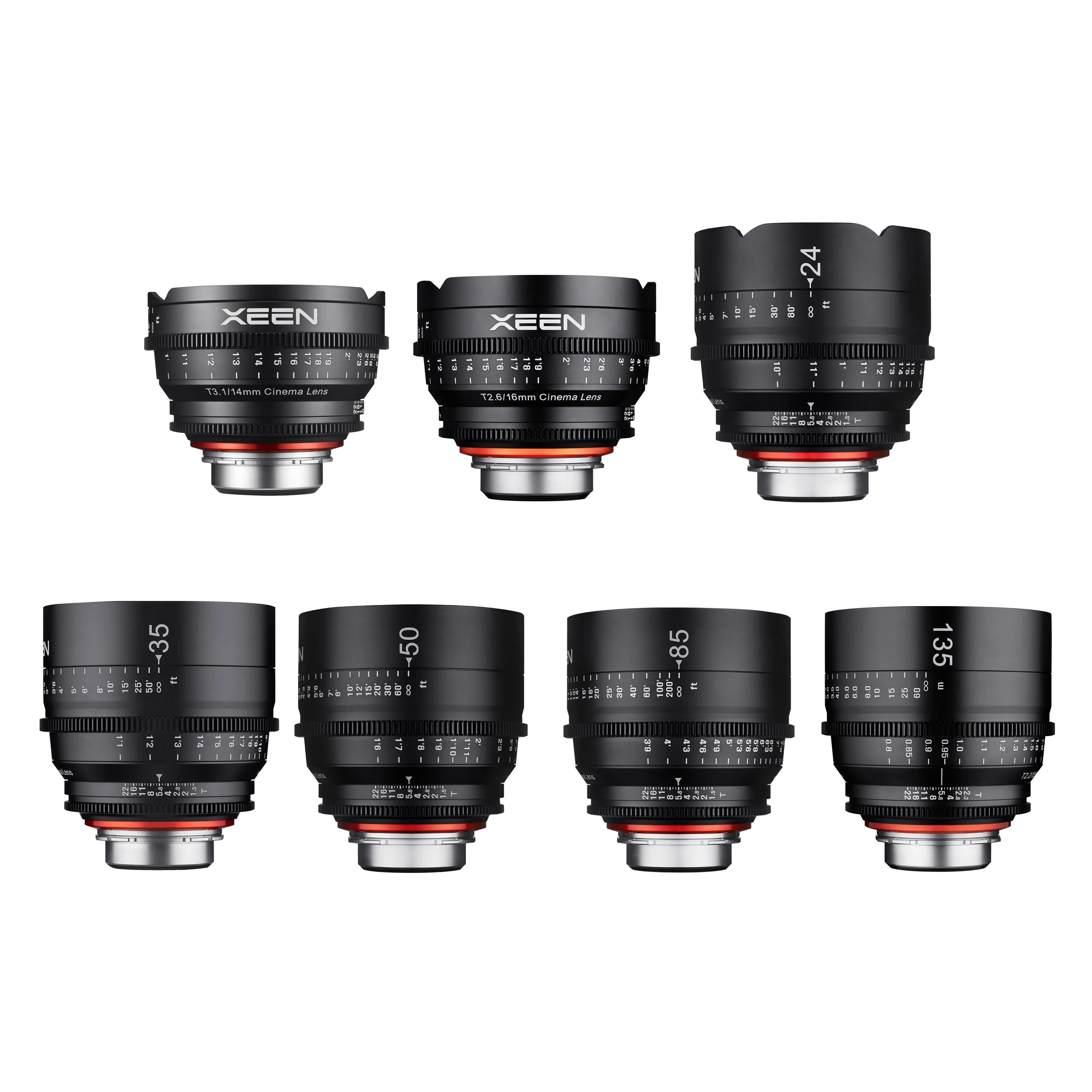 14, 16, 24, 35, 50, 85, 135mm XEEN Pro Cinema Lens Bundle