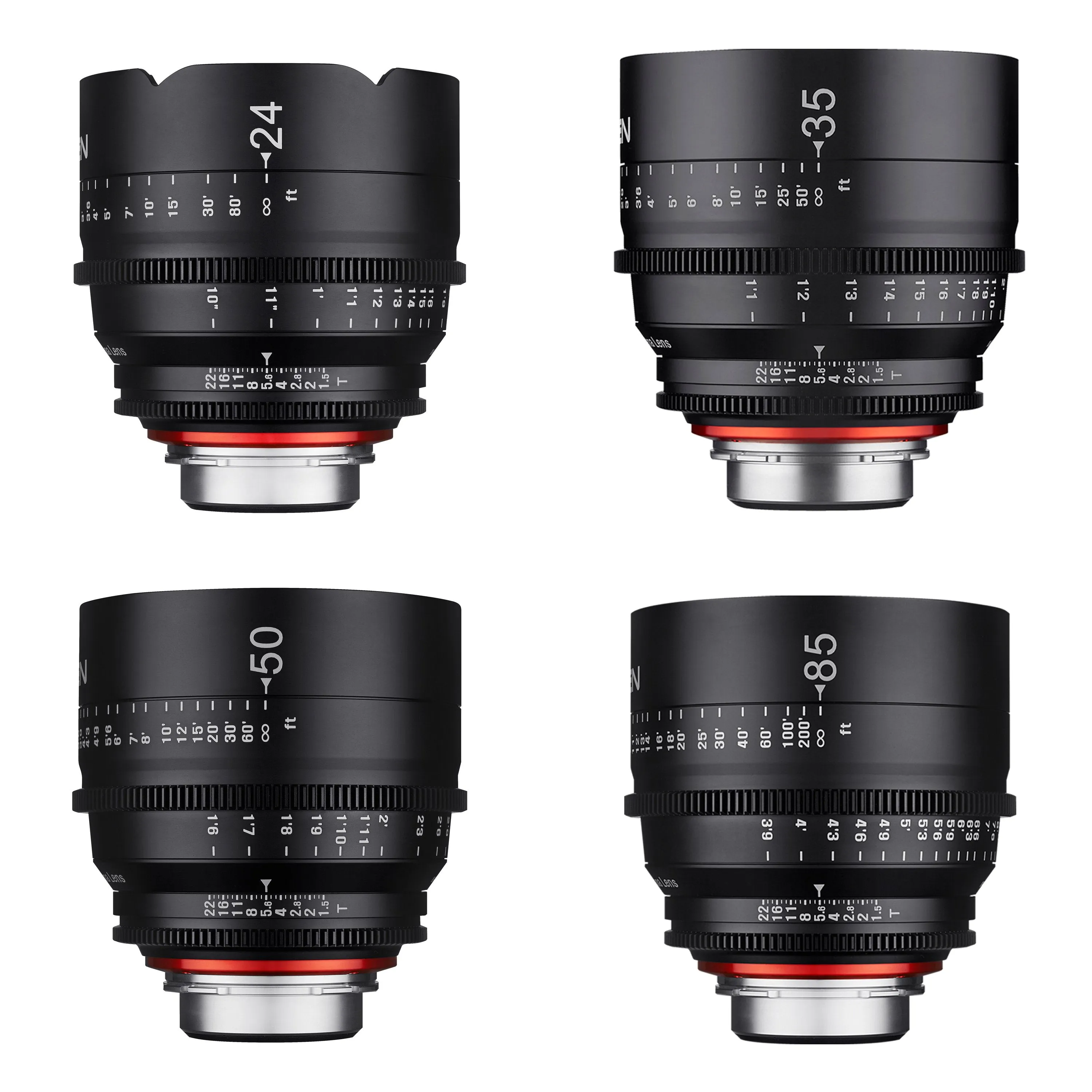 24, 35, 50, 85mm XEEN Pro Cinema Lens Bundle