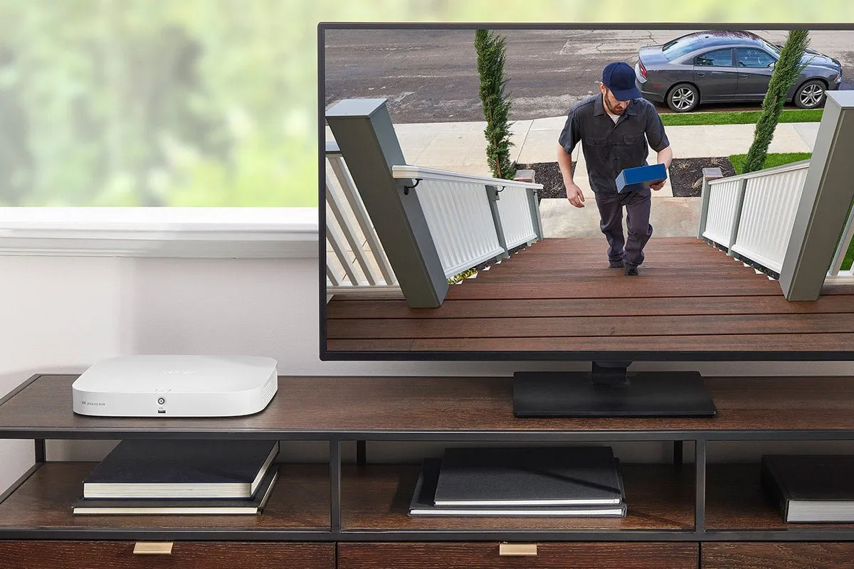 4K 8-channel 2TB Wired NVR System with 6 Cameras