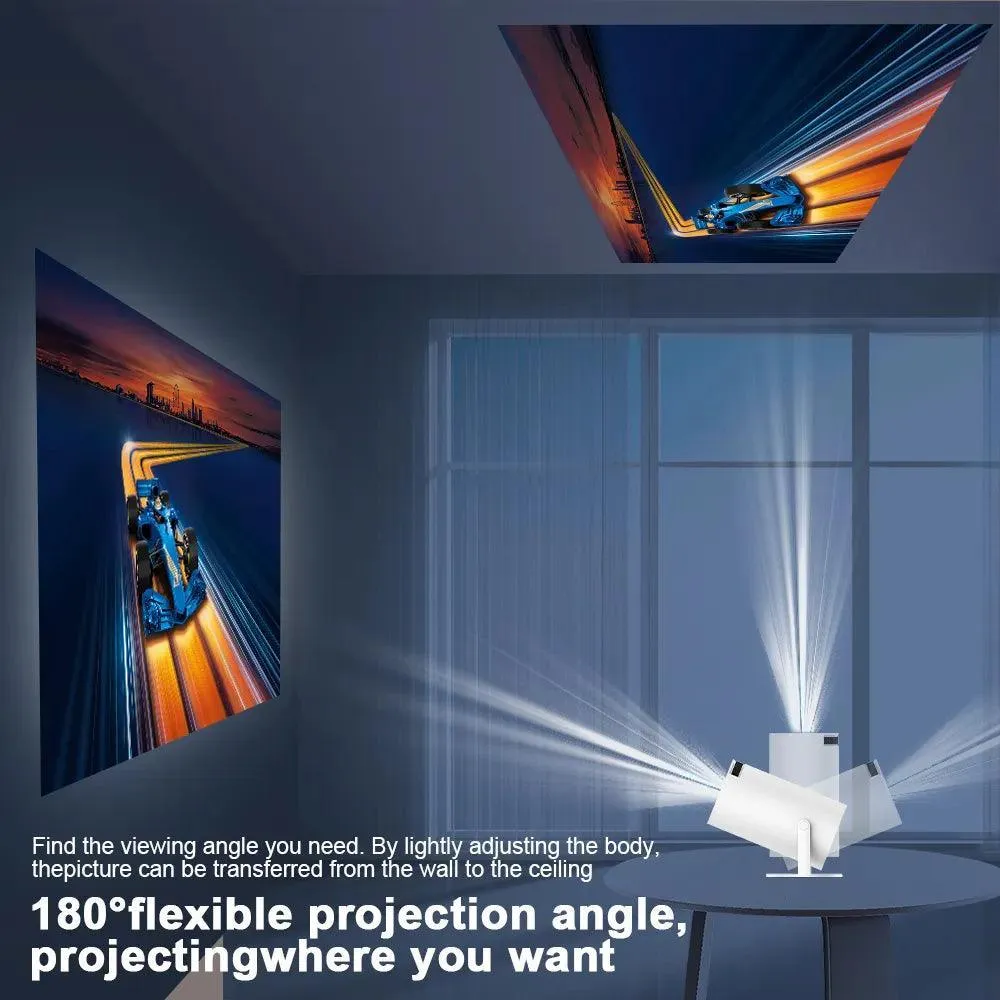 4K Android HY300 Wifi6 Projector: Ultimate Outdoor Cinema Experience : Crystal-Clear Images, BT5.0, Portable & Wifi6 Tech