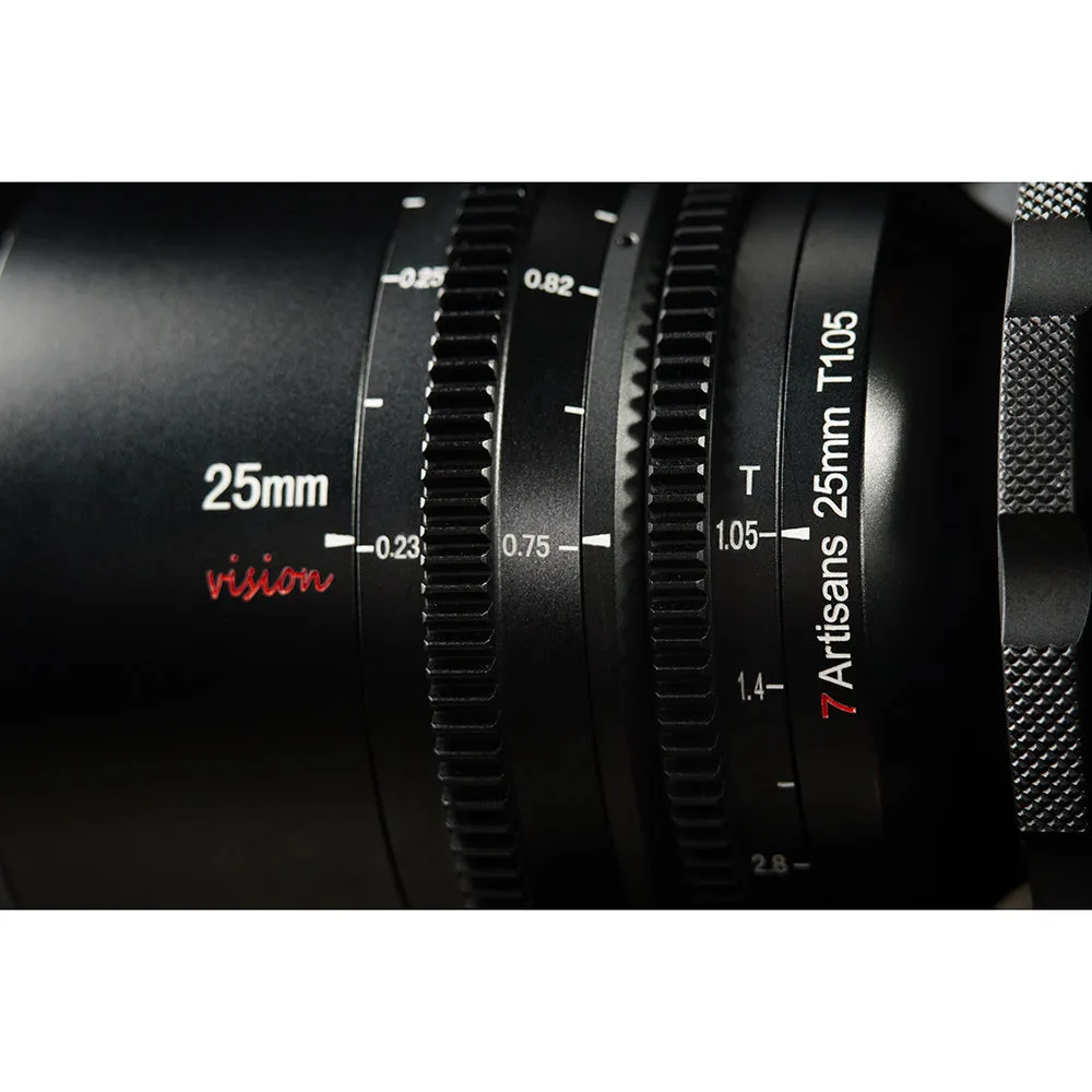 7Artisans 25mm T1.05 APS-C MF Cine Lens E/FX/RF/L/M43/Z cam Mount