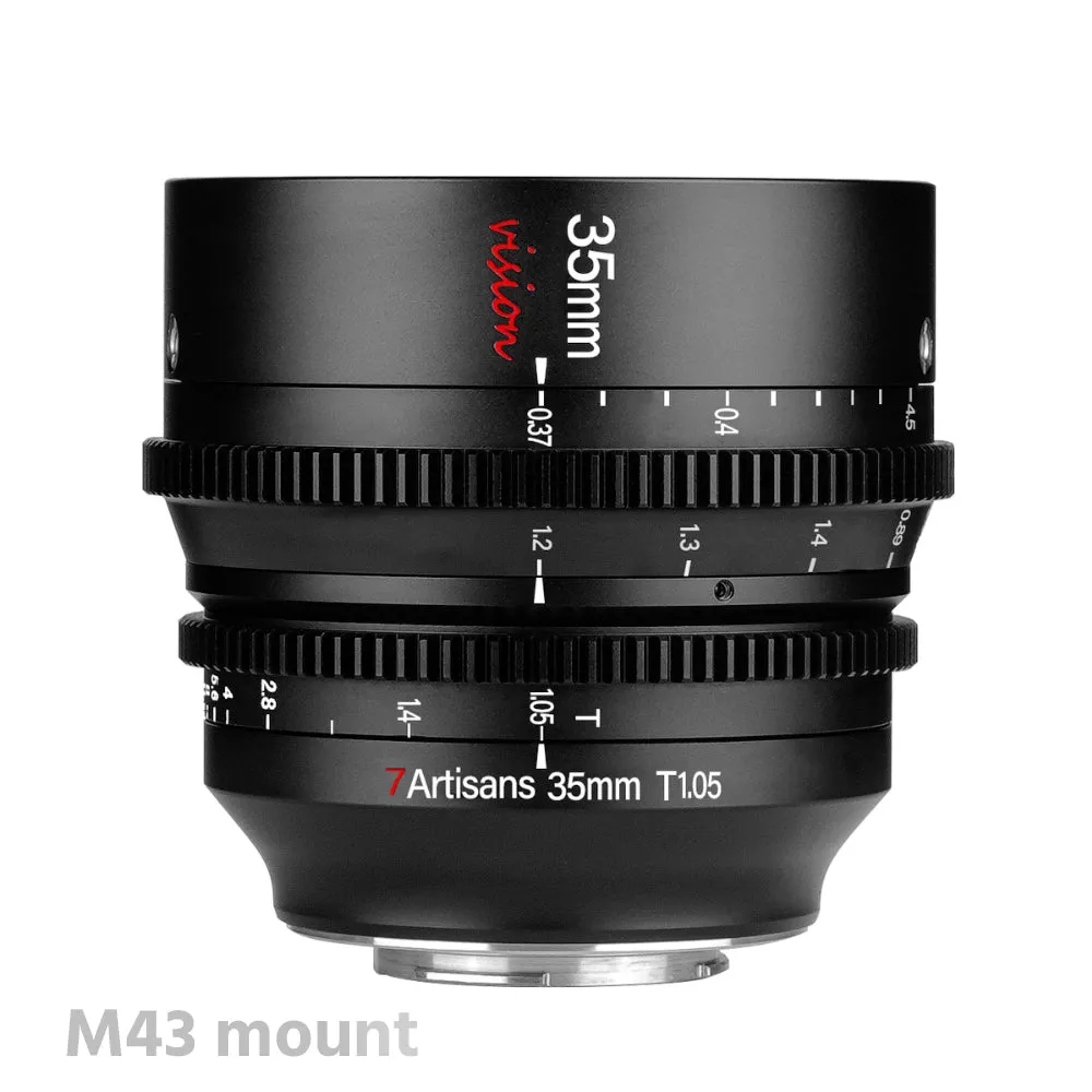 7Artisans 35mm T1.05 APS-C MF Cine Lens E/FX/RF/L/M43/Zcam Mount