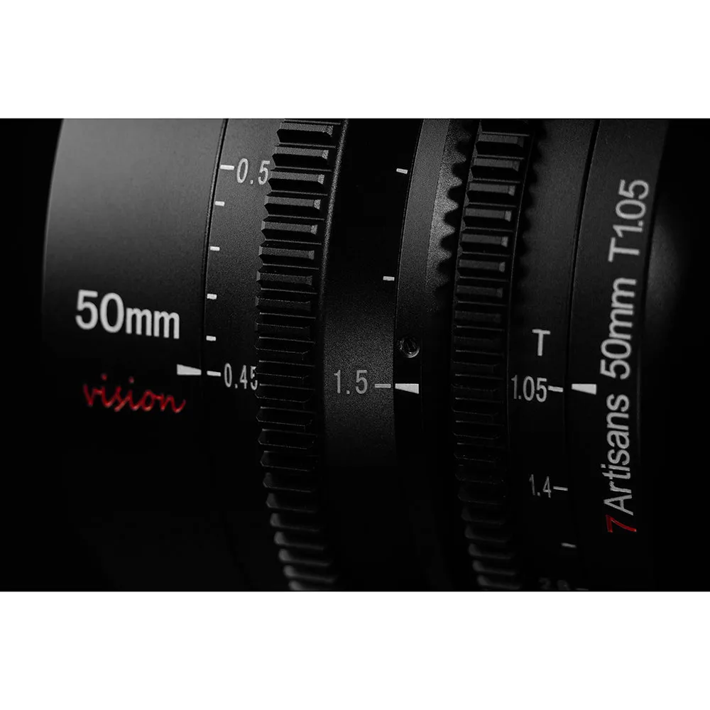 7Artisans 50mm T1.05 APS-C MF Cine Lens E/FX/RF/L/M43/Z cam mount