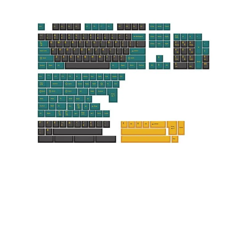 Akko Marrs Green Keycaps Set Cherry 184-Keys