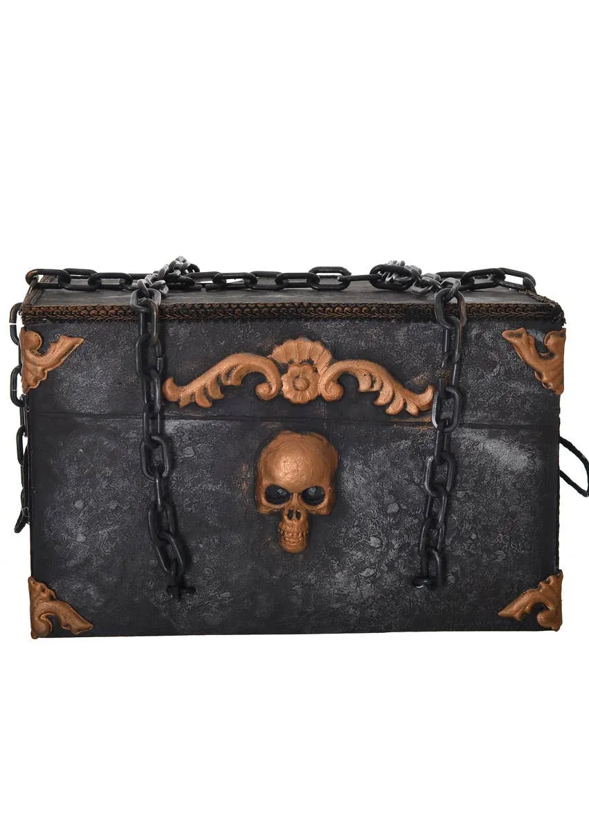 Animated Moving and Light Up Treasure Chest Halloween Decoration