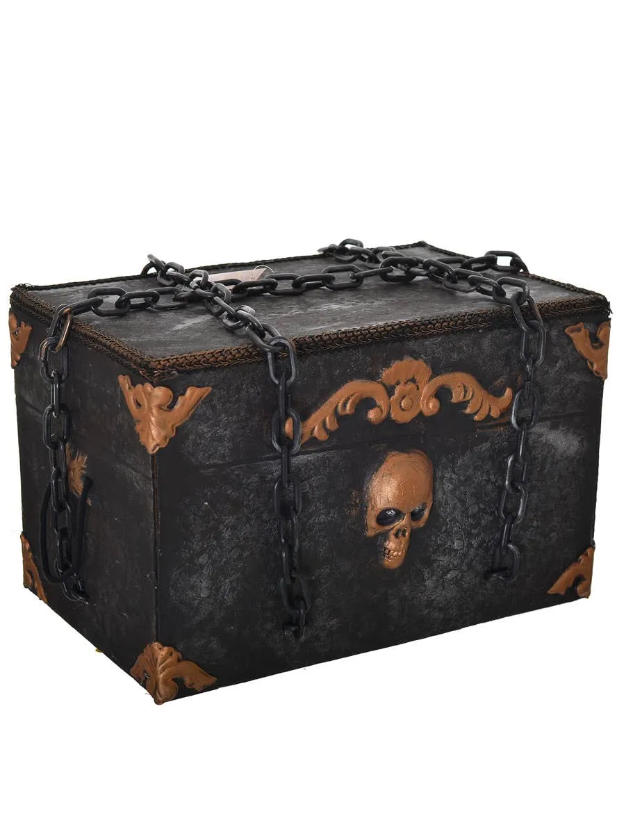 Animated Moving and Light Up Treasure Chest Halloween Decoration