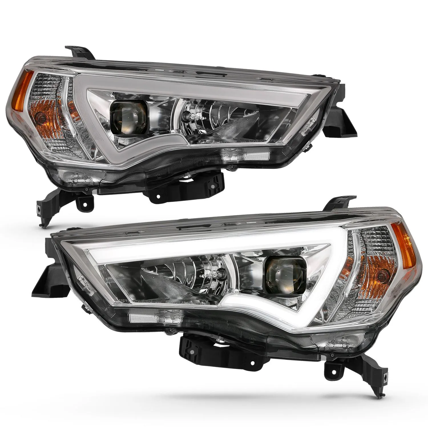 Anzo Projector Light Bar Style Chrome Headlights For 4Runner (2014-2021)