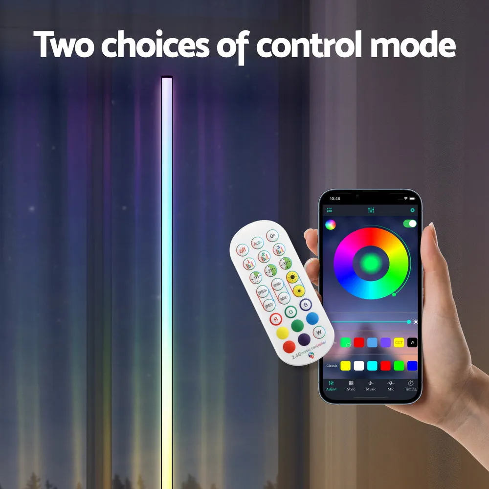 Artiss RGB LED Floor Lamp Remote Control Corner Light Stand Gaming Room 150CM