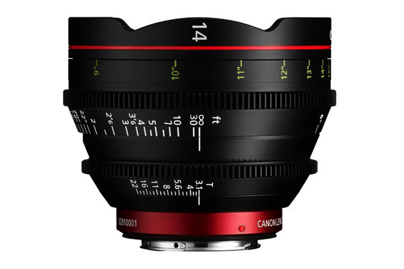 Canon CN-E 14mm T3.1 L F Cinema Lens (EF Mount) USA Model