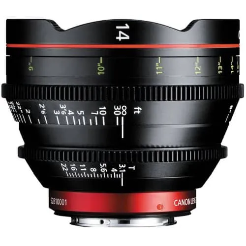 Canon CN-E 14mm T3.1L F Cinema Lens