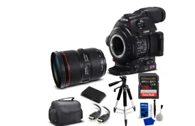 Canon EOS C100 Mark II with Dual Pixel CMOS AF 0202C002 & 24-70mm f/2.8L II USM Bundle
