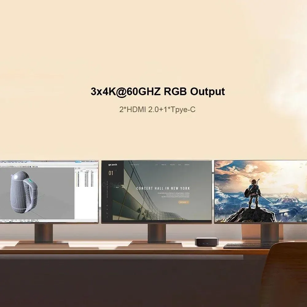 Chatreey T9 Mini PC: Dual SSD, 4K Visuals, RGB Lighting & Intel Processor