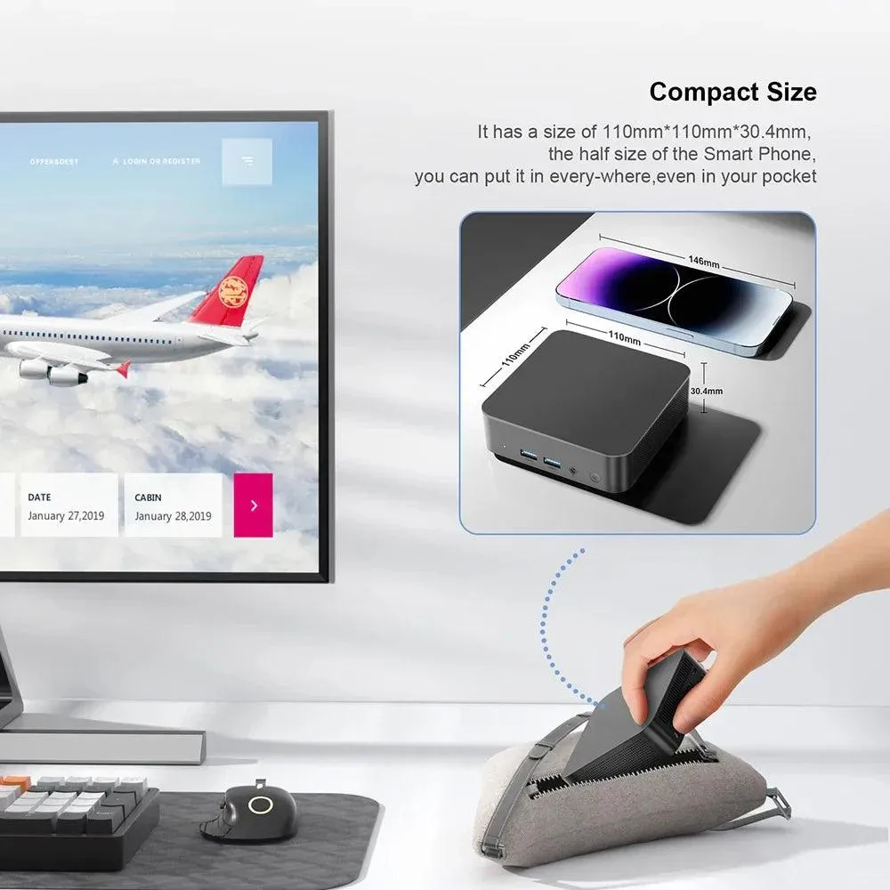 Chatreey T9 Mini PC: Dual SSD, 4K Visuals, RGB Lighting & Intel Processor