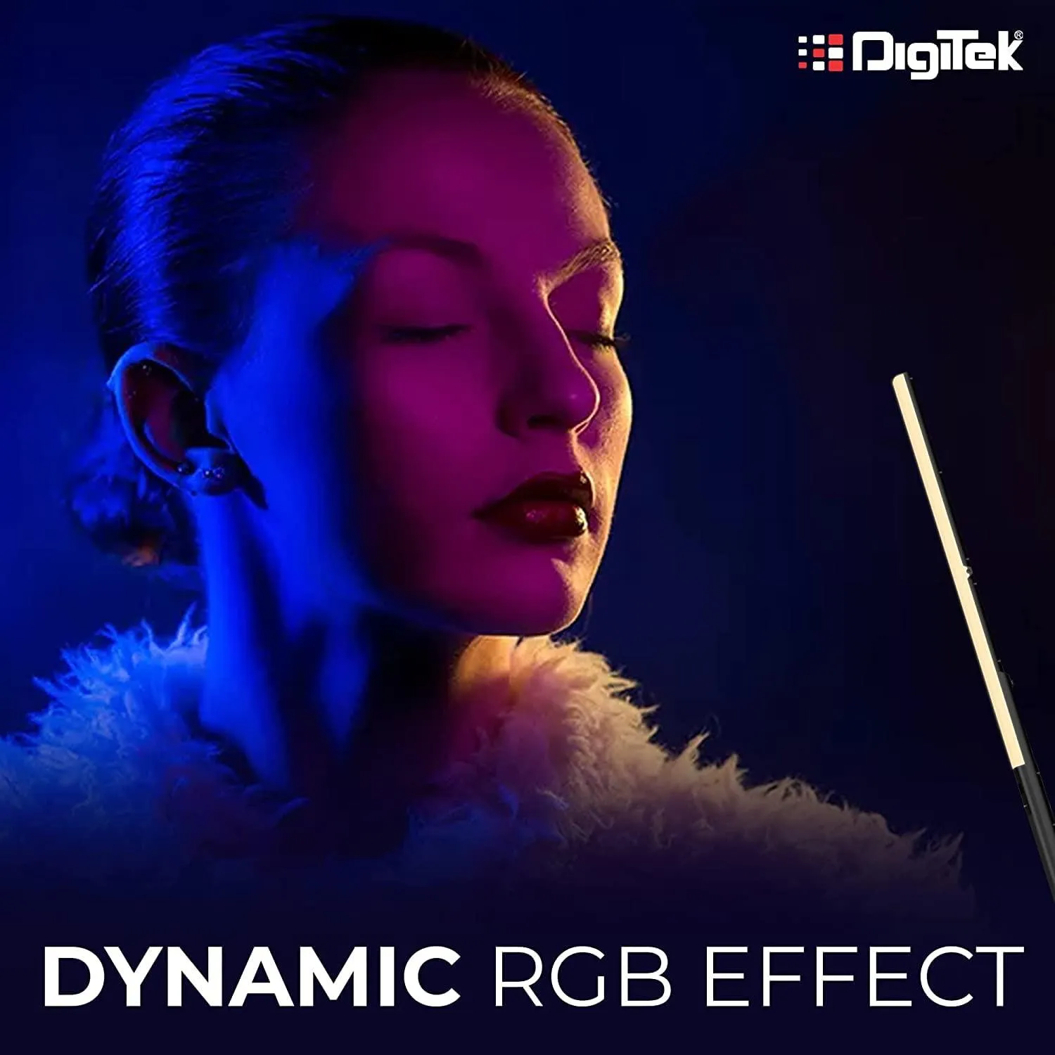 Digitek (DSL-20W RGB Combo) Portable Handheld RGB LED Light Wand with NP F750 Battery & Remote for YouTube, Photo-Shoot, Video Shoot, Live Stream, Makeup & More,...DSL-20W RGB Combo