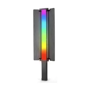Digitek (DSL-30W RGB) Portable Handheld RGB LED Light Wand with Grid, Diffuser & Barn Door Comes with a 5200mAh Built in Battery Pack.