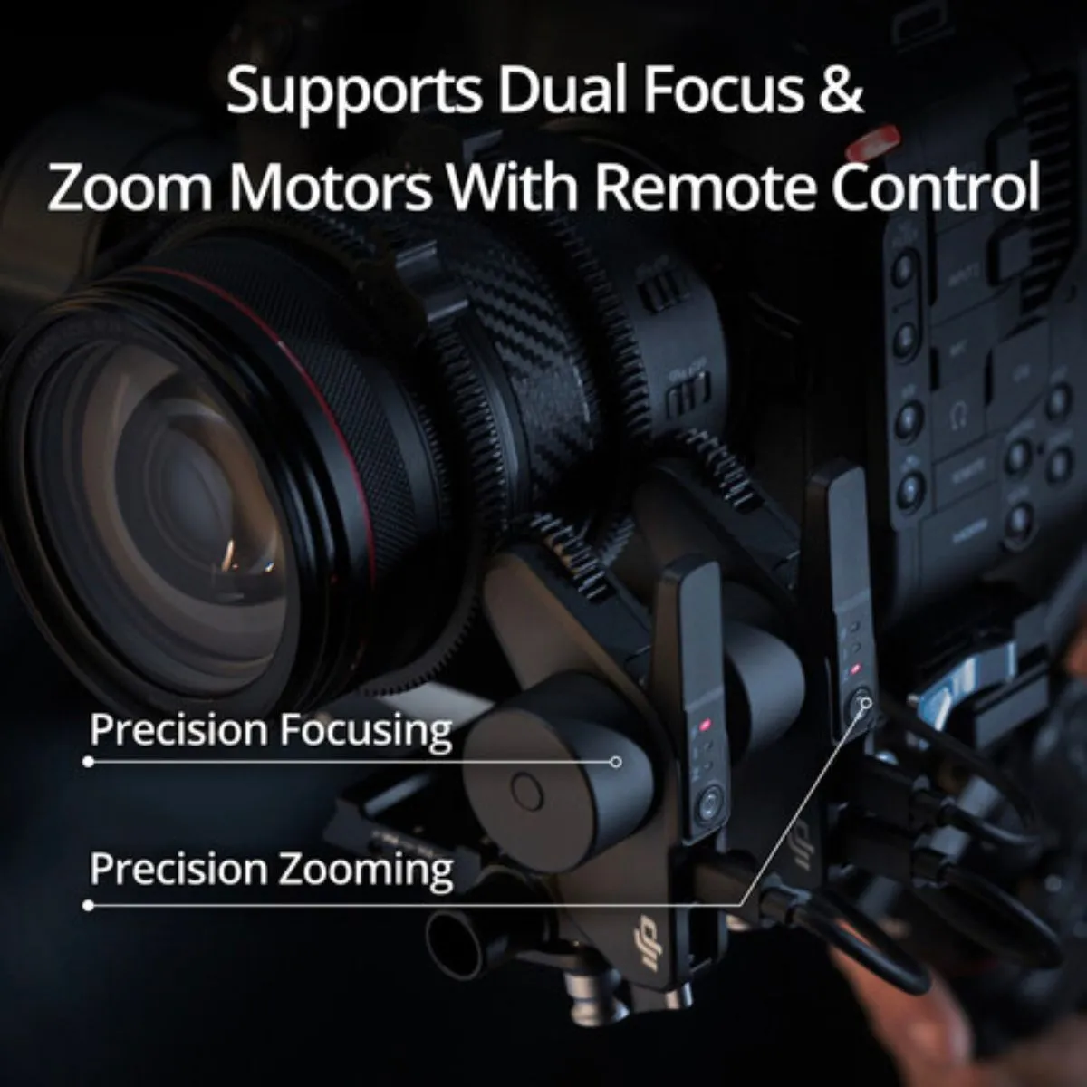 DJI Ronin RS 4 Pro Combo 3-Axis Camera Gimbal Stabilizer w/ Image Transmitter, Focus Pro Motor, LIDAR Focus, 4.5Kg Max Payload, Carbon Fiber Axis Arms 2nd Gen Auto Locks, 13Hr Operating Time & OLED Touchscreen Control for DSLR Mirrorless