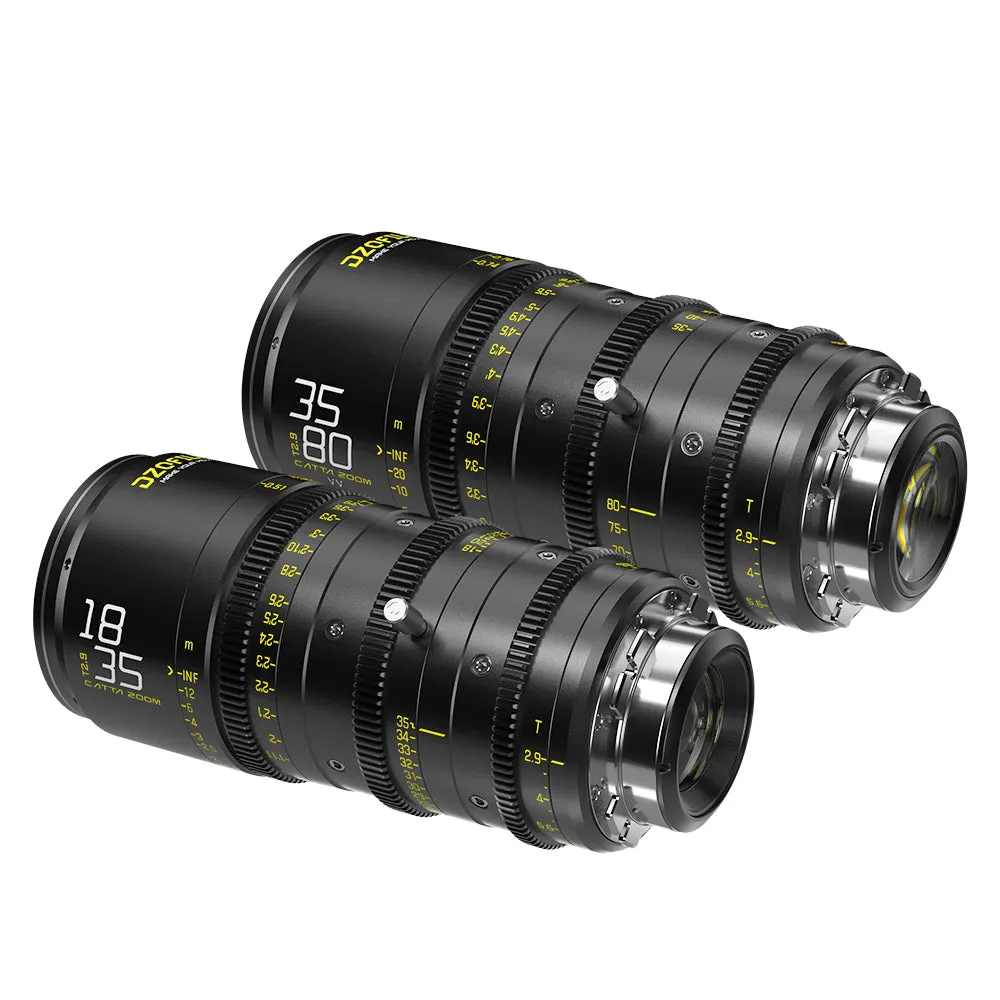 DZOFILM CATTA ACE 18-35 & 35-80mm T2.9 FF Cine Zoom Dual Lens Bundle PL&EF interchangeable Mount