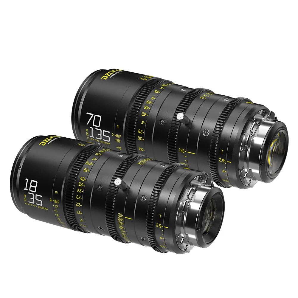 DZOFILM CATTA ACE 18-35 & 70-135mm T2.9 FF Cine Zoom Dual Lens Bundle PL&EF interchangeable Mount