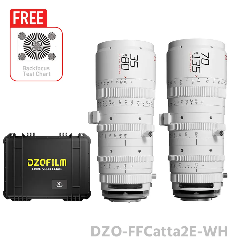 DZOFILM CATTA ZOOM FF 35-80 & 70-135mm T2.9 Dual Lens Bundle (E/RF/L/Z/X, White/Black)