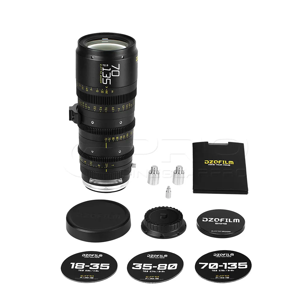 DZOFILM CATTA ZOOM FF 70-135mm T2.9 Full Frame Cine Zoom Lens E/RF/L/Z/X Mount (White/Black)