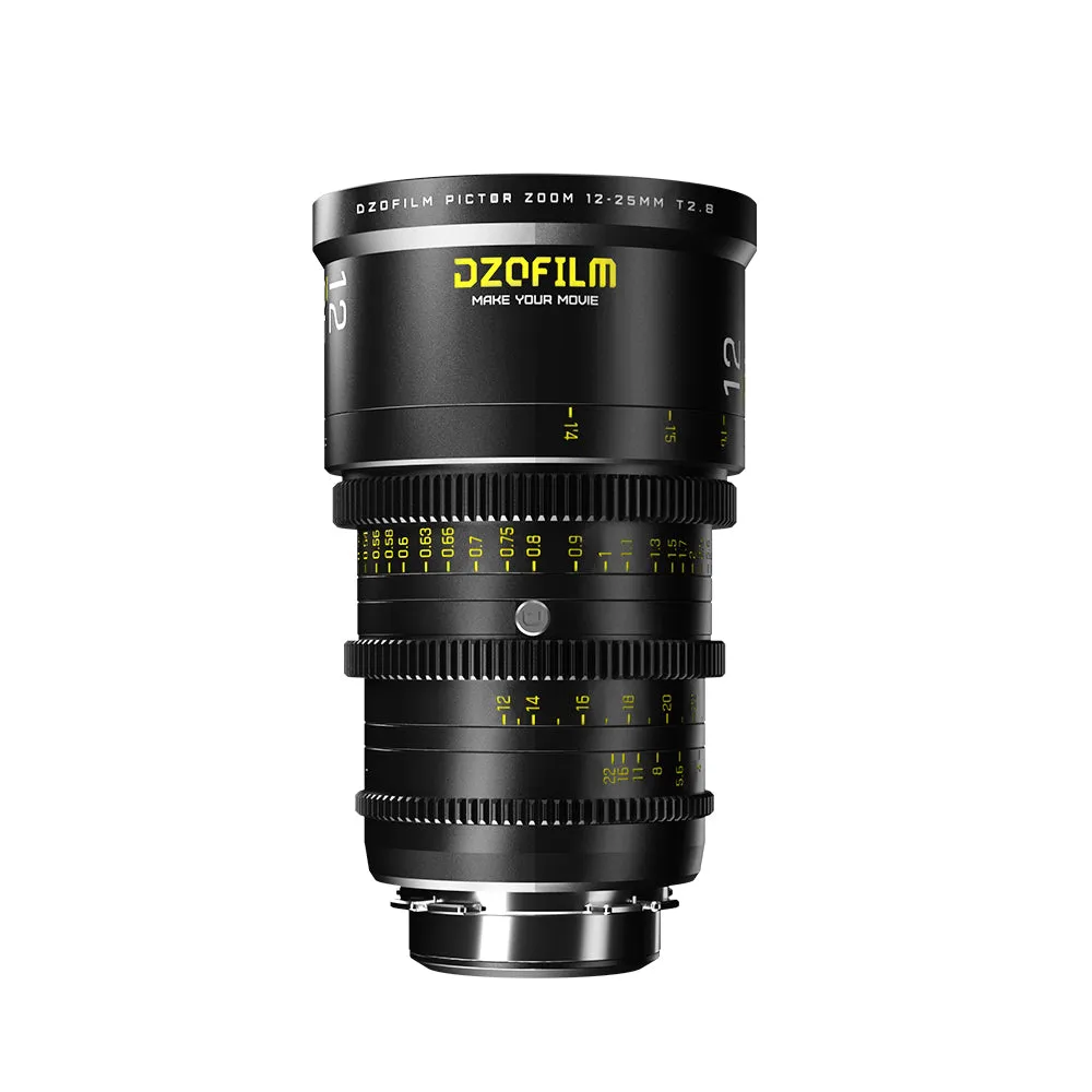 DZOFILM Pictor Zoom 12-25mm T2.8 Super35 Cinema Lens (PL&EF interchangeable Mount, Black)