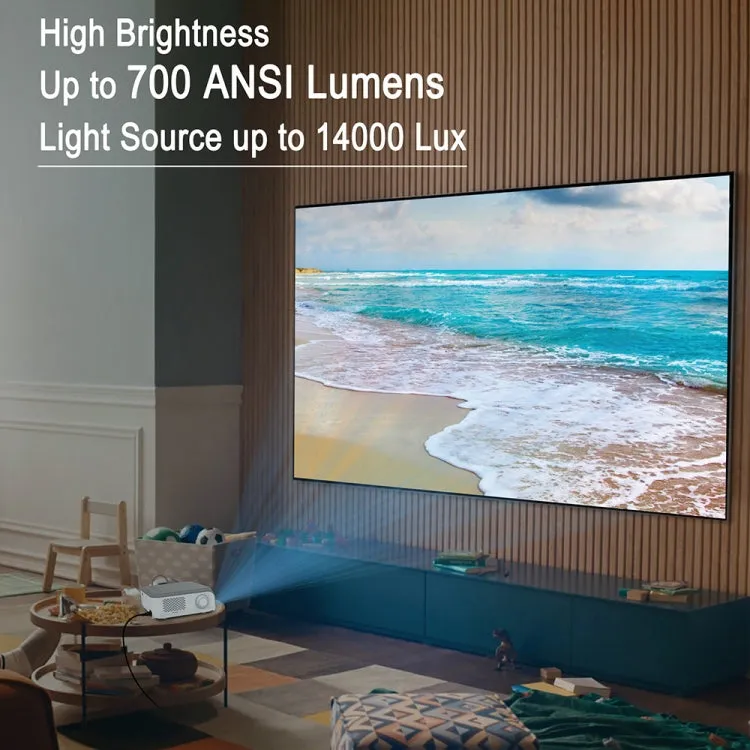 FHD 1080P Mini LCD Smart Projector with 700 ANSI Lumens and Android TV 11