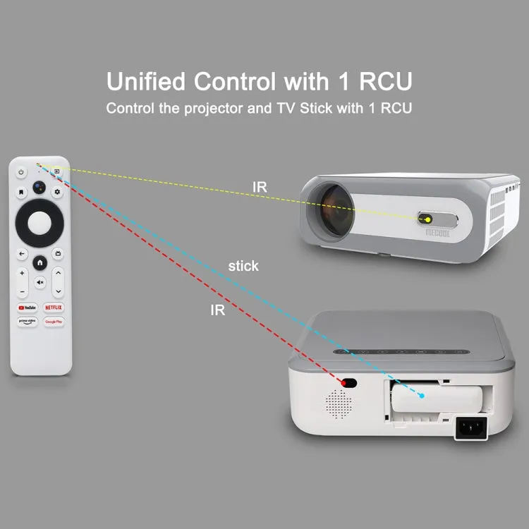 FHD 1080P Mini LCD Smart Projector with 700 ANSI Lumens and Android TV 11