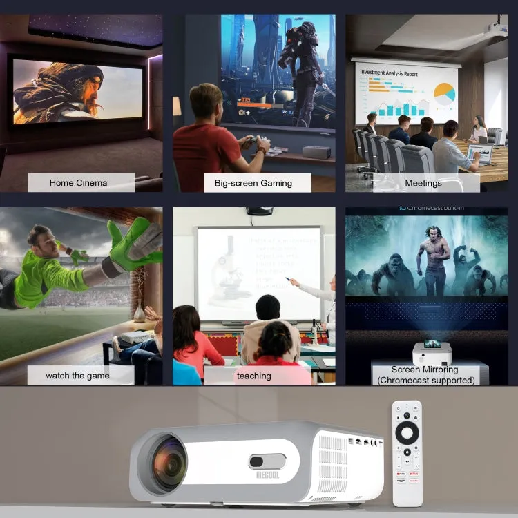 FHD 1080P Mini LCD Smart Projector with 700 ANSI Lumens and Android TV 11