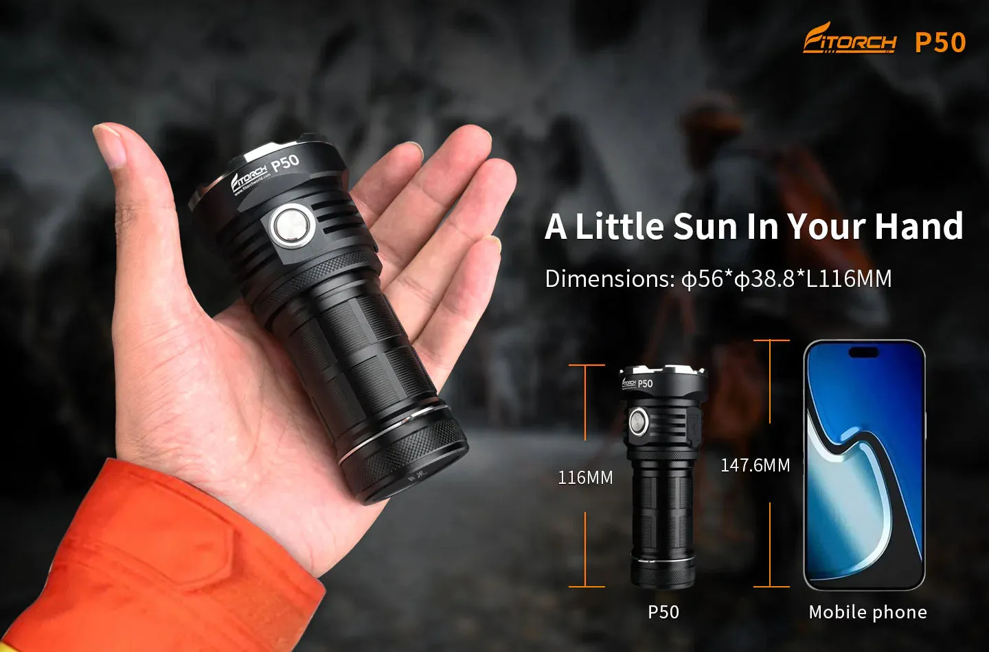 Fitorch P50 10000 Lumen Rechargeable Searchlight