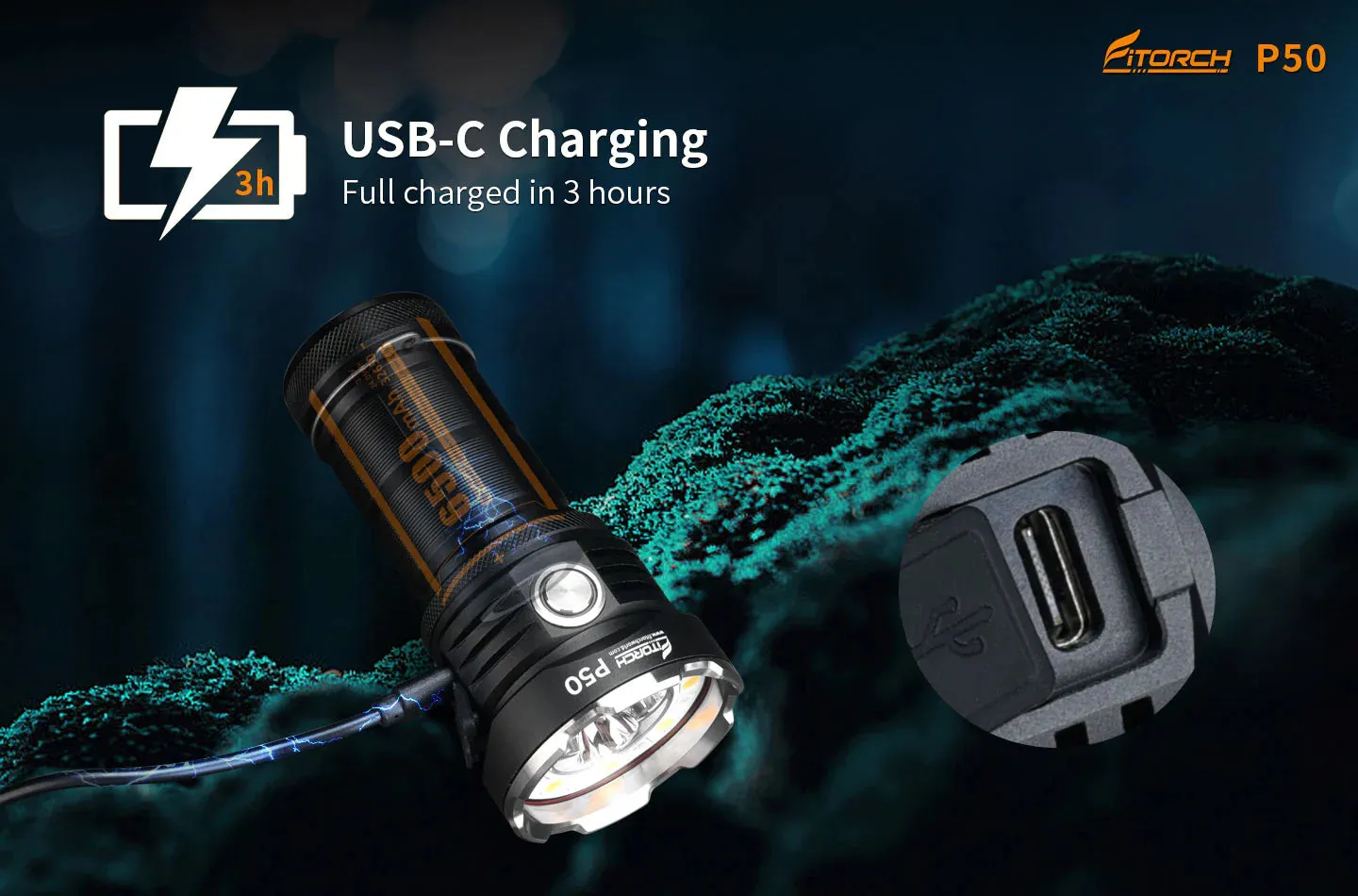 Fitorch P50 10000 Lumen Rechargeable Searchlight