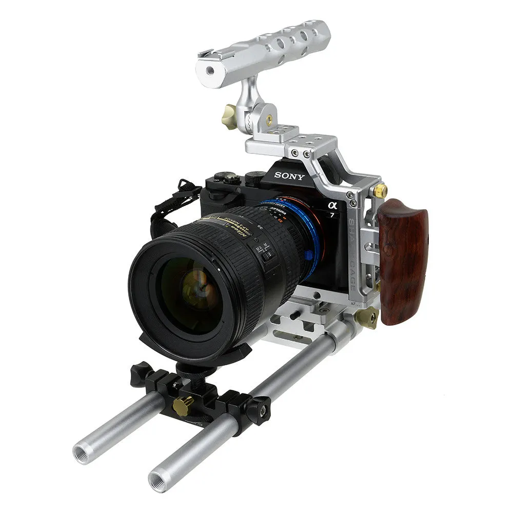 Fotodiox Pro Cinema Sharkcage for Sony α7-Series Cameras (α7, α7R, α7S) - Skeleton Housing, Protective Video Cage