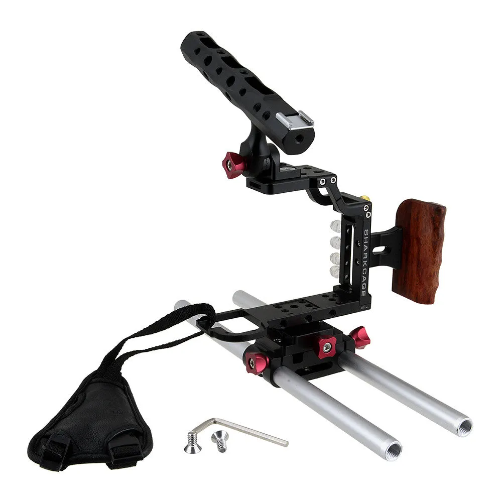 Fotodiox Pro Cinema Sharkcage for Sony α7-Series Cameras (α7, α7R, α7S) - Skeleton Housing, Protective Video Cage