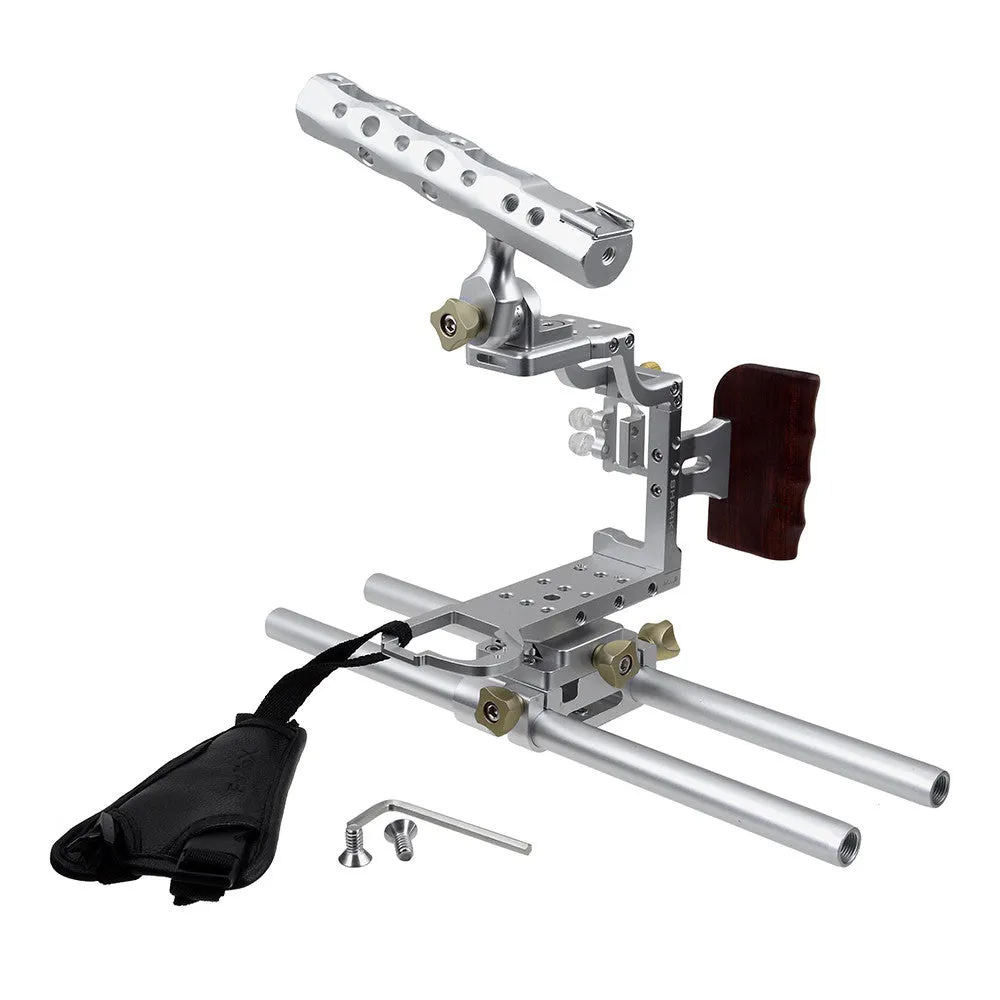 Fotodiox Pro Cinema Sharkcage for Sony α7II-Series Cameras (α7 II, α7R II, α7S II) - Skeleton Housing, Protective Video Cage
