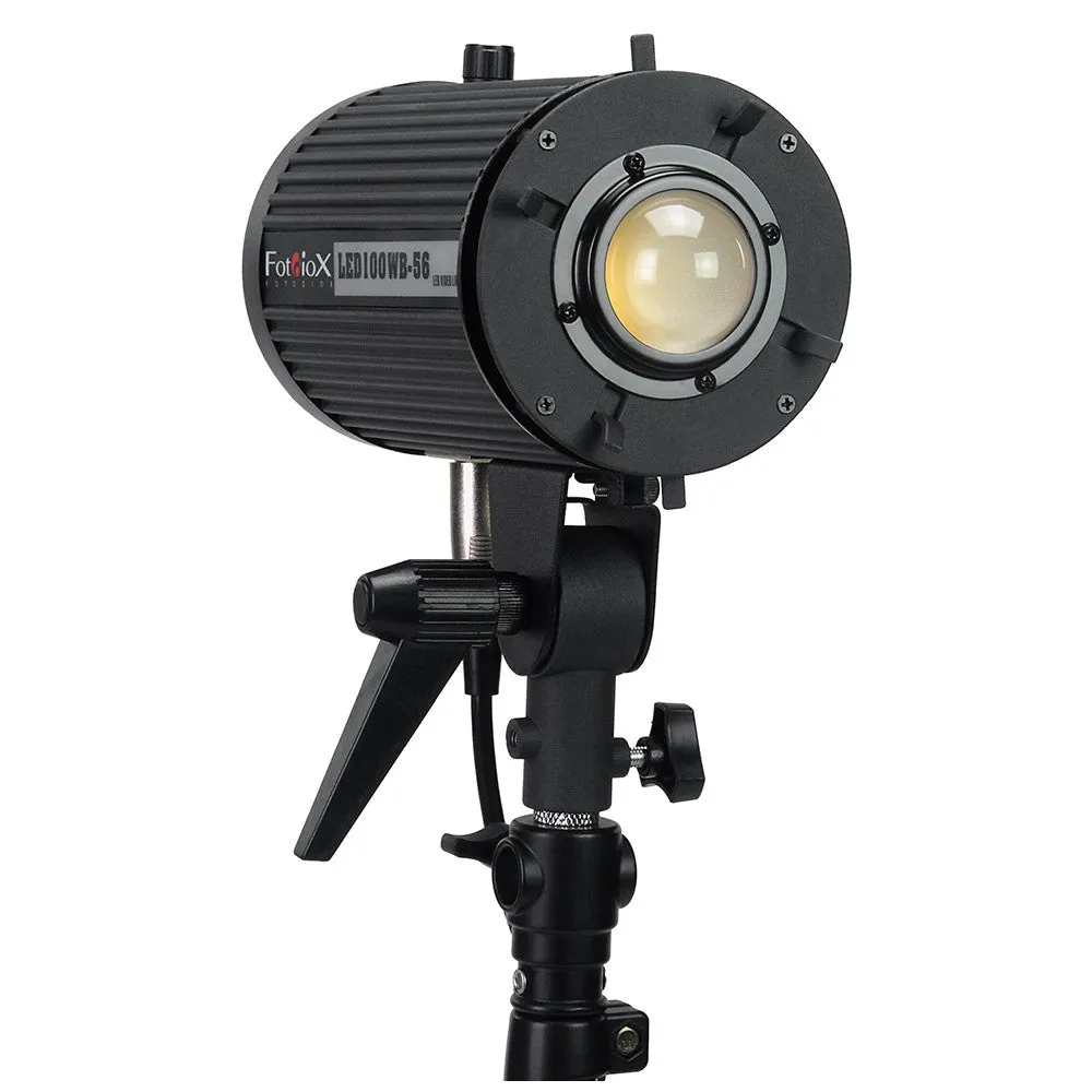 Fotodiox Pro LED100WB-56 Studio LED, High-Intensity Daylight LED 5600k Studio Light for Still and Video - with Dimmable Control, 12V AC Power Adapter, Light Stand bracket