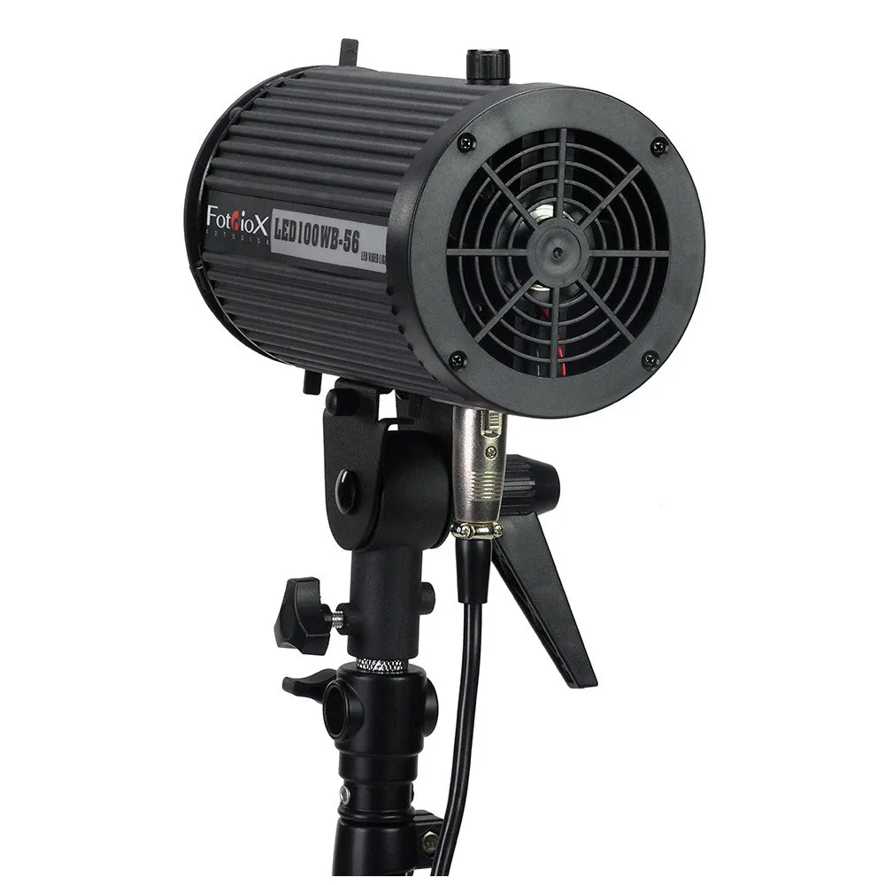 Fotodiox Pro LED100WB-56 Studio LED, High-Intensity Daylight LED 5600k Studio Light for Still and Video - with Dimmable Control, 12V AC Power Adapter, Light Stand bracket
