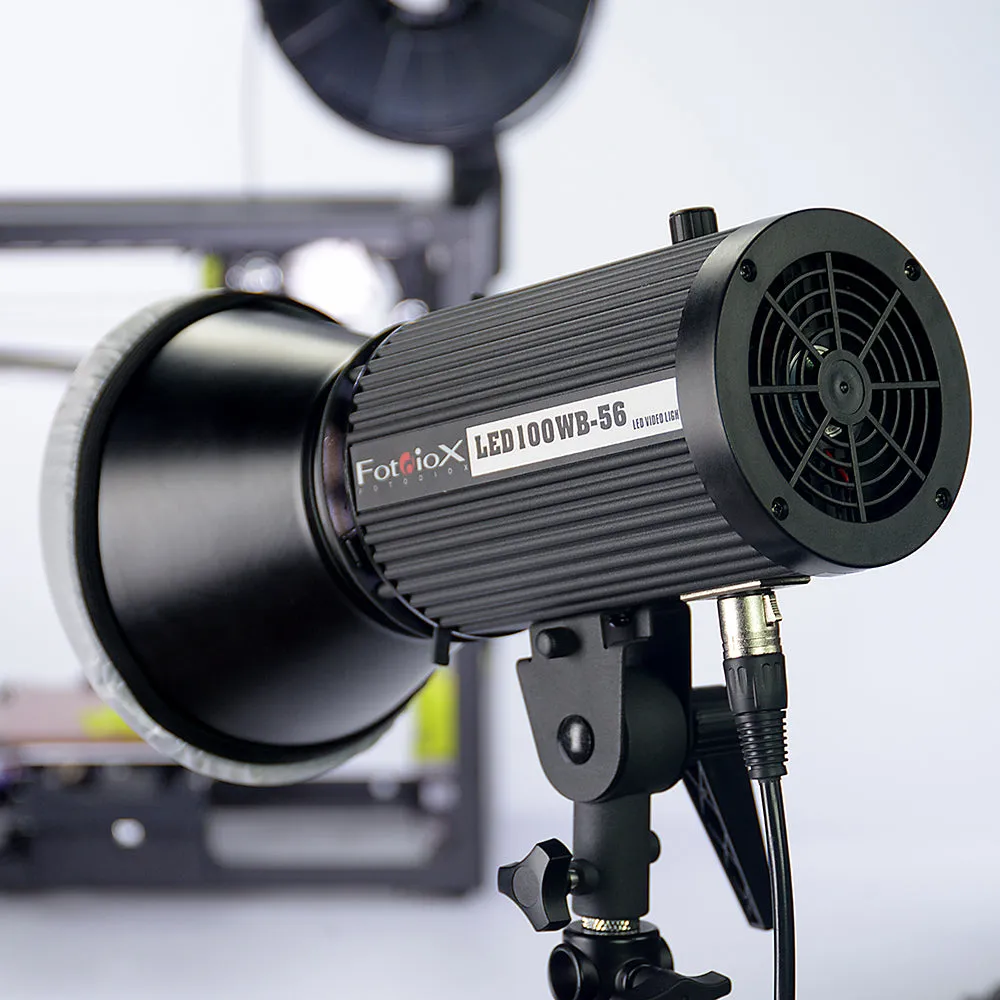 Fotodiox Pro LED100WB-56 Studio LED, High-Intensity Daylight LED 5600k Studio Light for Still and Video - with Dimmable Control, 12V AC Power Adapter, Light Stand bracket