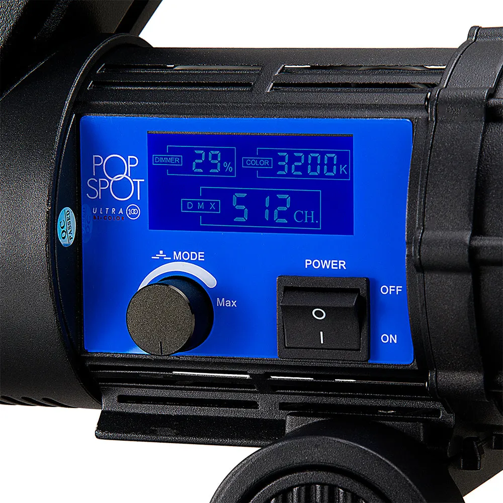 Fotodiox Pro PopSpot Ultra 100 Bi-Color - Focusing LED Light Kit, High-Intensity Dual Color LED 3200k-5600k Focusable Spot Light for Still and Video