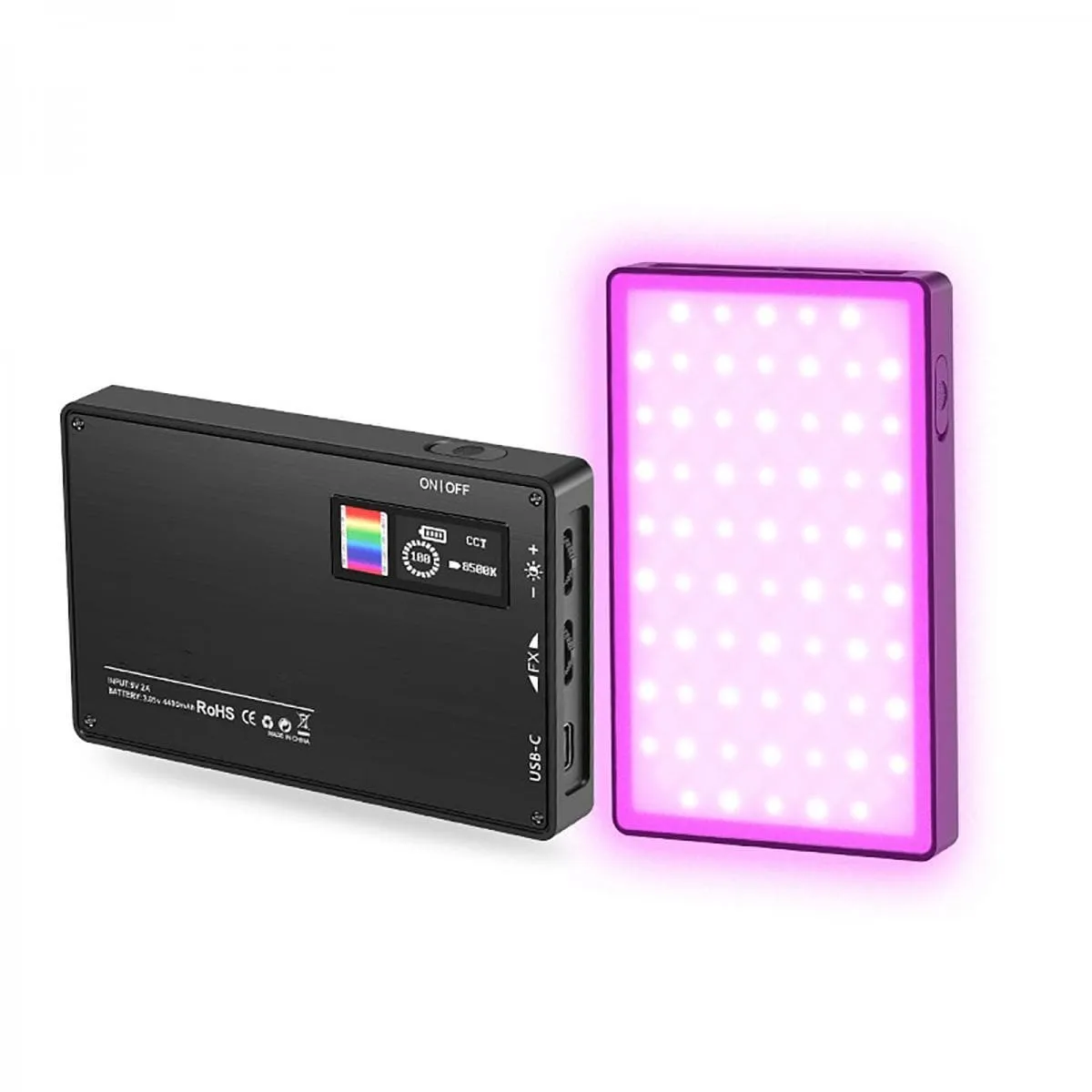 Full-color RGB fill light pocket light portable LED photography light multi-function live fill light handheld lighting