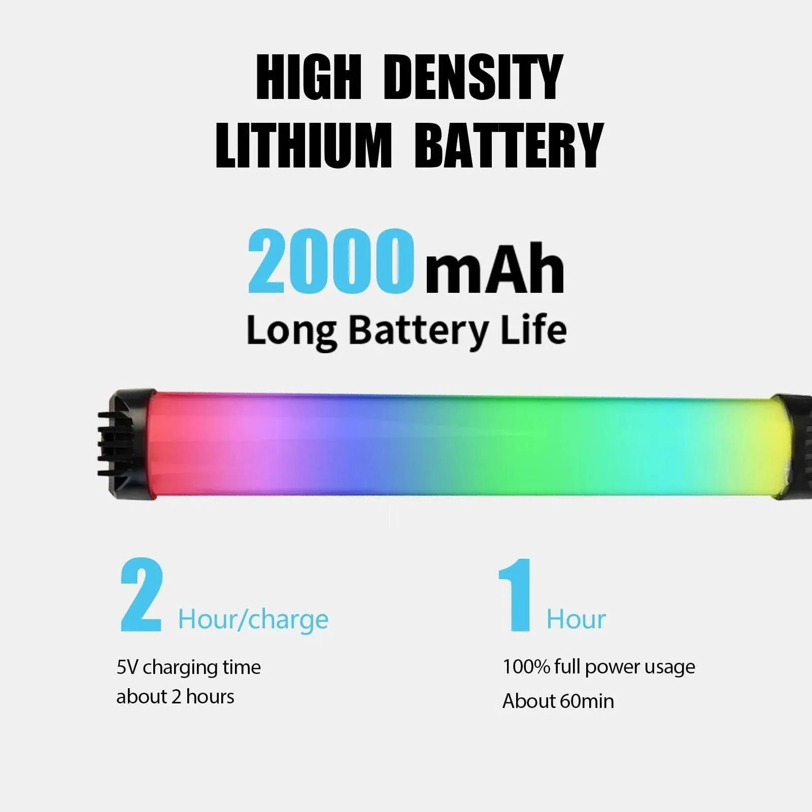 Handheld RGB LED Fill Light Stick: Versatile Lighting Tool for Photography and Video - 70 characters
