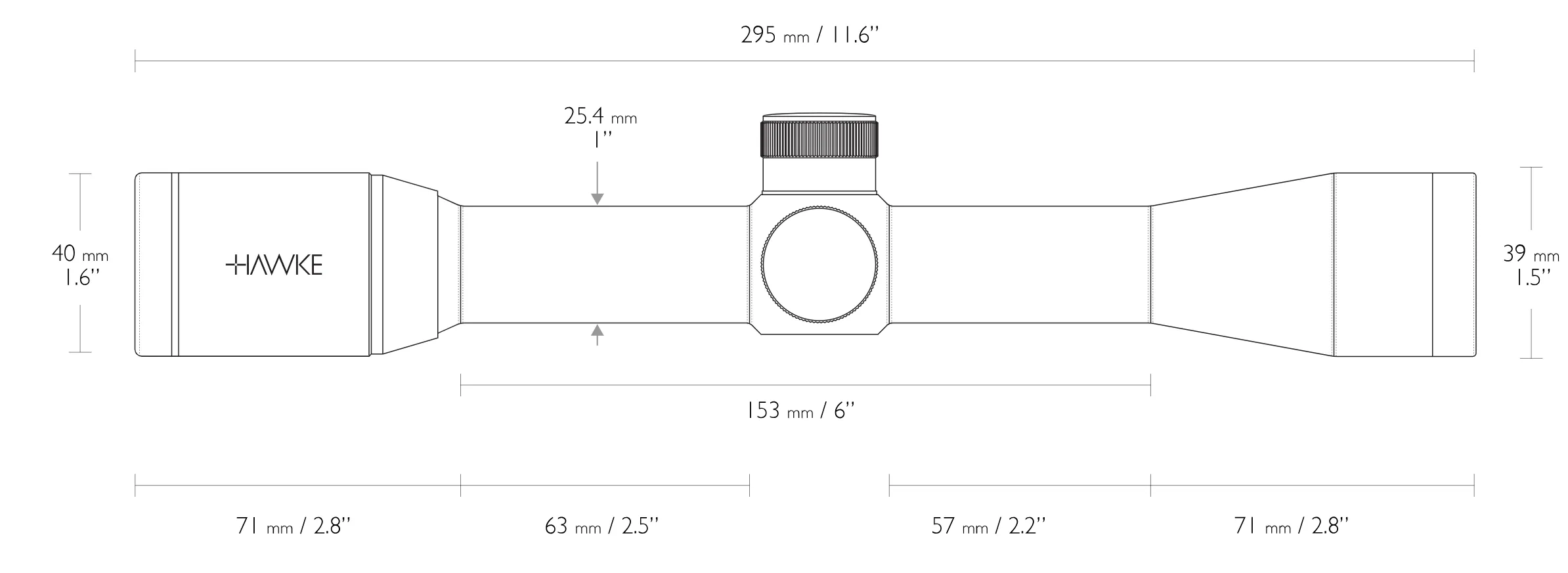 Hawke VANTAGE 4x32 MIL DOT RETICLE