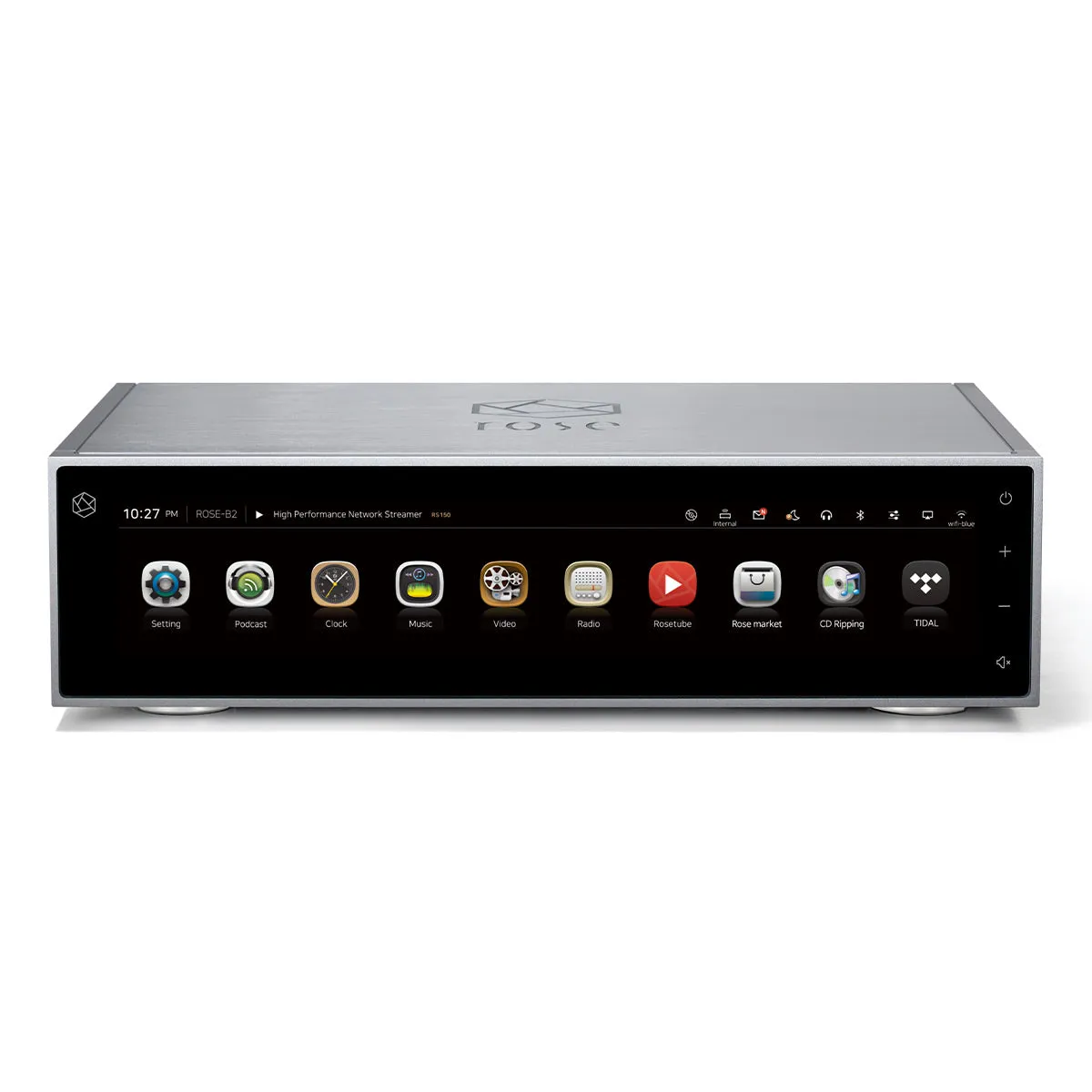 HiFi Rose RS150B High-Performance Network Streamer with Built-In ESS Sabre DAC (Silver)