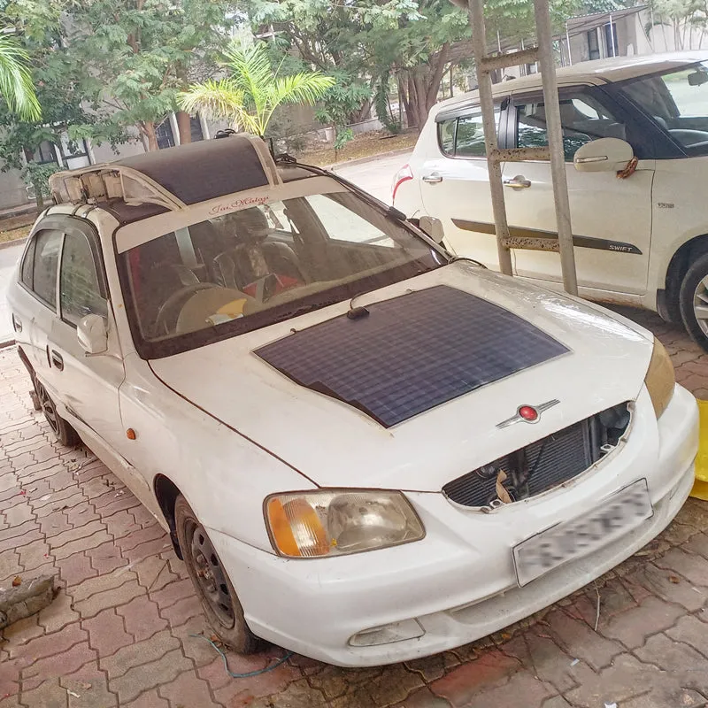 Hyundai Accent 2nd Gen(2006-2010) Lensun 80W Hood/Bonnet Flexible Solar Panel