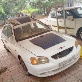Hyundai Accent 2nd Gen(2006-2010) Lensun 80W Hood/Bonnet Flexible Solar Panel