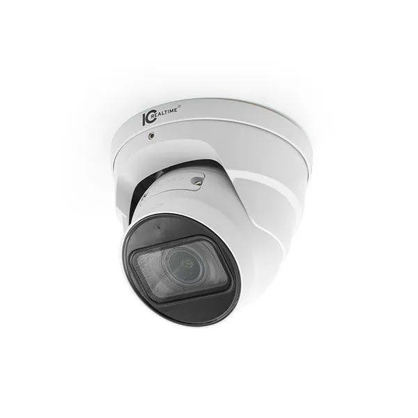 IC Realtime - IPEL-E80V-IRW2 / 8MP IP Indoor/Outdoor Small Size Eyeball Dome Camera / Varifocal 2.7 - 13.5mm Lens (113 - 31°) / 164 Feet IR / POE Capable
