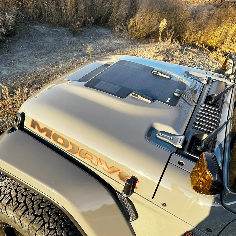 Jeep Gladiator JT Mojave, 392 Wrangler Rubicon Lensun 40W Hood Flexible Solar Panel