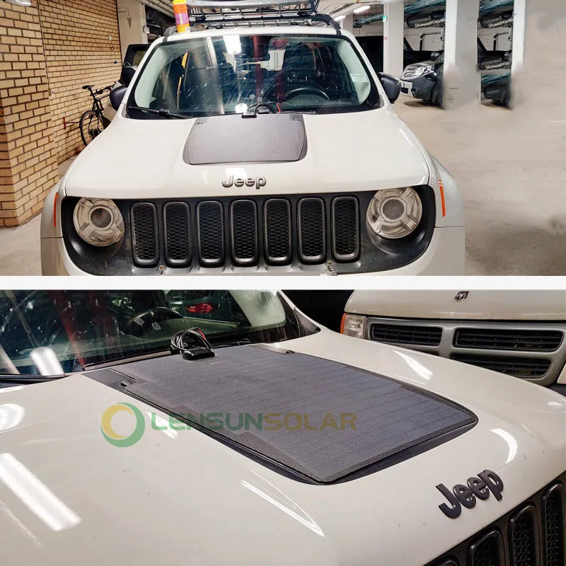 Jeep Renegade BU (2014-present ) LensunSolar 45W Hood/Bonnet Flexible Solar Panel