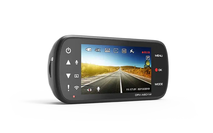 Kenwood DRV-A610WDP 4K HD Dash Camera with Wi-Fi, GPS, and Rear-View Camera