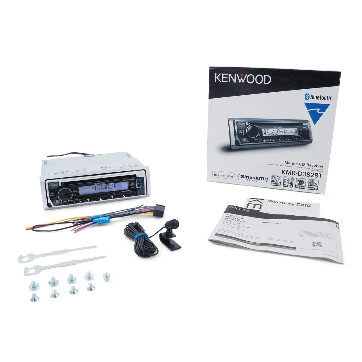 Kenwood KMR-D382BT Marine CD Receiver with Bluetooth & Conformal Coating